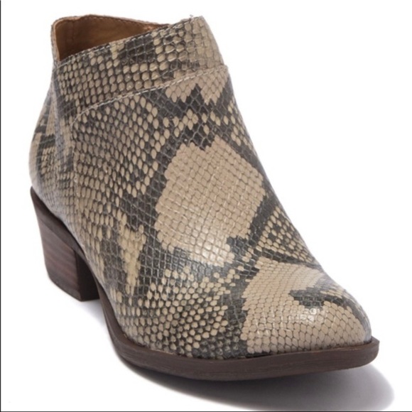 Lucky Brand Shoes - 𝅺lucky Brand Brintly Snake Print Leather Ankle Boots. Size 8